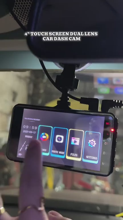 **Cámara de Carro Frontal y Trasera Gran Angular 170° HD 1080p**